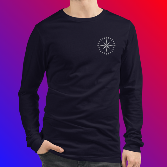 LUBH EMBROIDERED SIMPLE COMPASS - LONG SLEEVE SHIRT