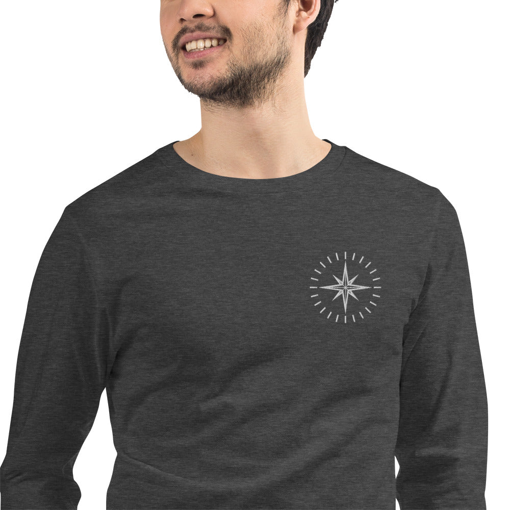 LUBH EMBROIDERED SIMPLE COMPASS - LONG SLEEVE SHIRT