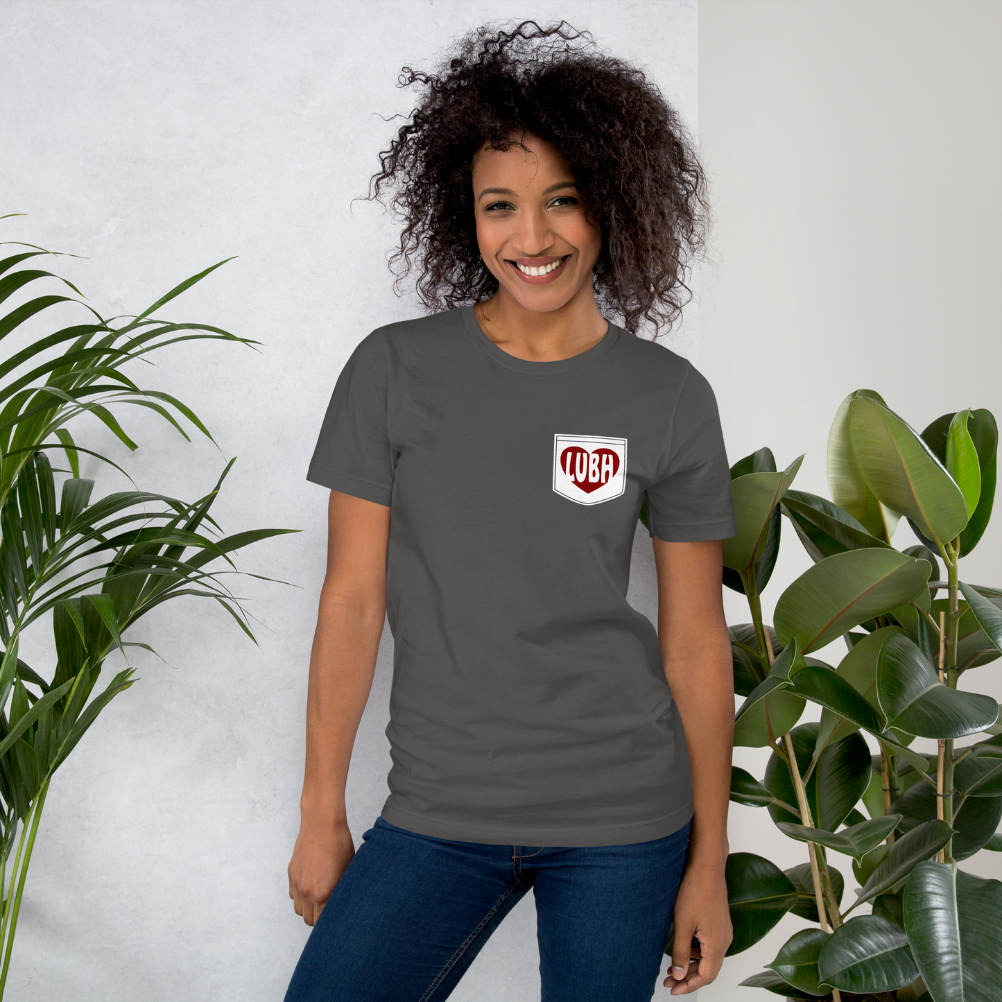 LUBH HEART FAUX POCKET - TSHIRT