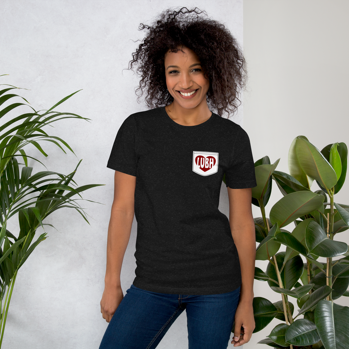 LUBH HEART FAUX POCKET - TSHIRT