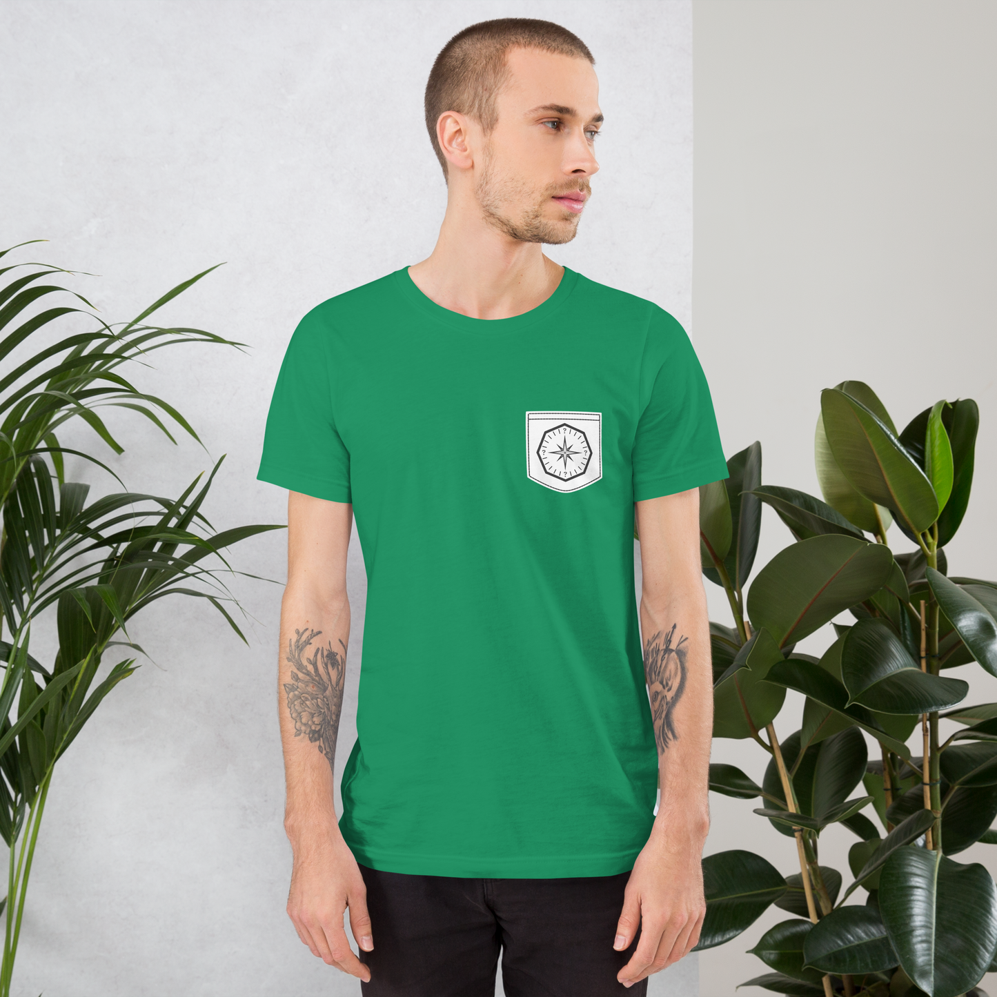 LUBH COMPASS FAUX POCKET - T-SHIRT