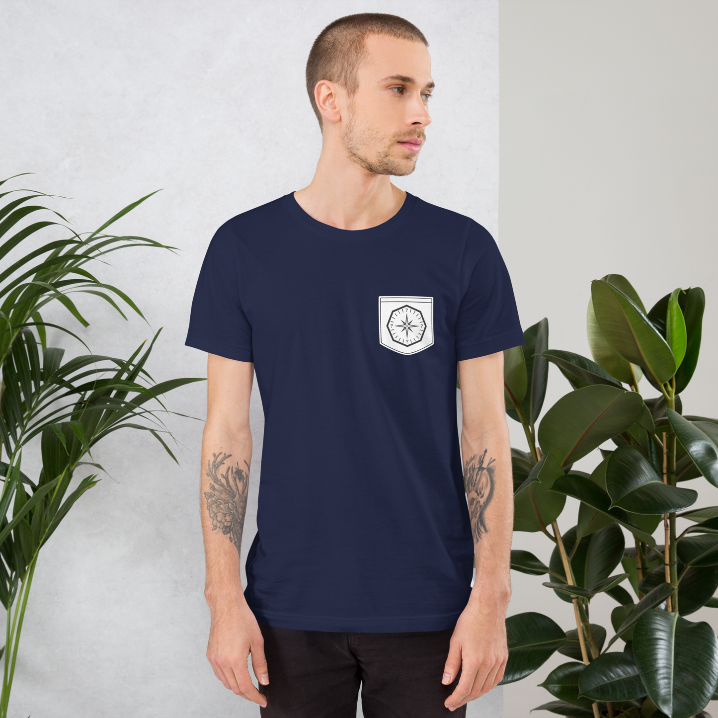 LUBH COMPASS FAUX POCKET - T-SHIRT