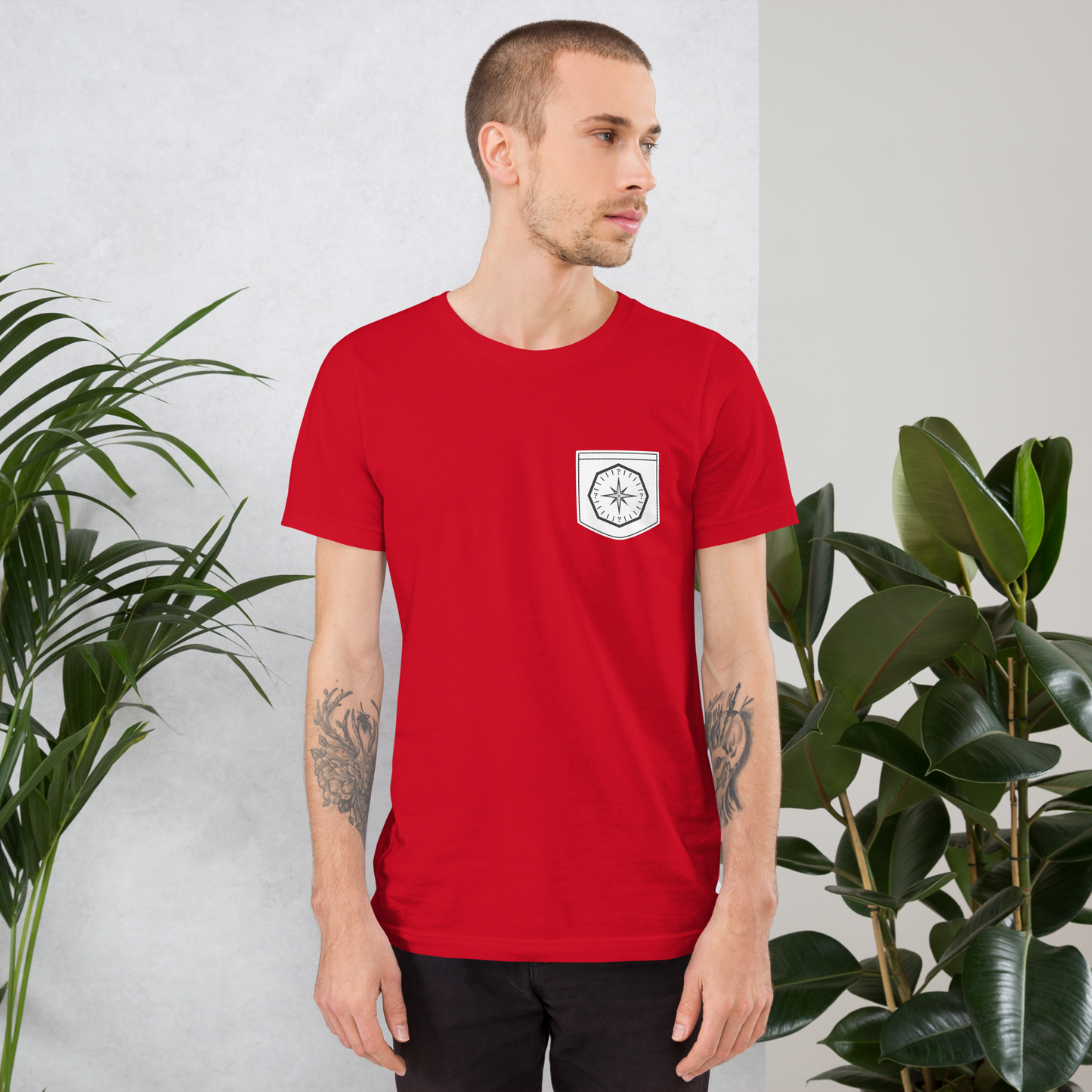 LUBH COMPASS FAUX POCKET - T-SHIRT